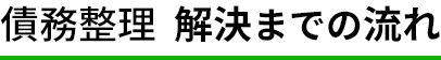 債務整理 解決までの流れ